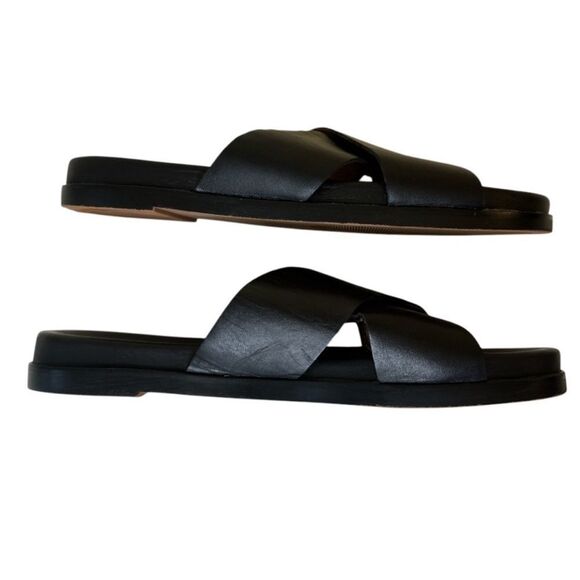 MADEWELL Black Crisscross Slide Sandals - Picture 4 of 10